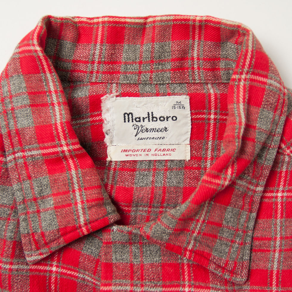 ภาพขนาดย่อ: 1960年代 Marlboro Vermeer レーヨンチェックシャツ