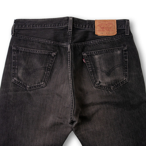 W36 L30 1995s Levi's 501 Sulfer Black Jeans Made in USA | FREEWAY