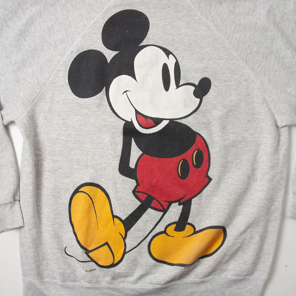 ภาพขนาดย่อ: 1980s ARTEX Big Mickey Mouse SweatShirts / 1990年代 アルテックス 大判 ミッキーマウス スウェットシャツ