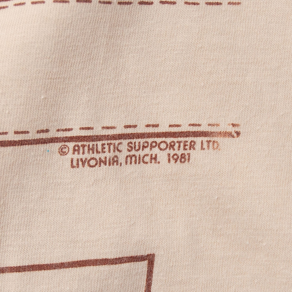 縮圖：1980s Hanes BEEFY-T Fake explorer T-Shirts 1980年代 ヘインズビーフィーT 探検家 騙し絵 Tシャツ