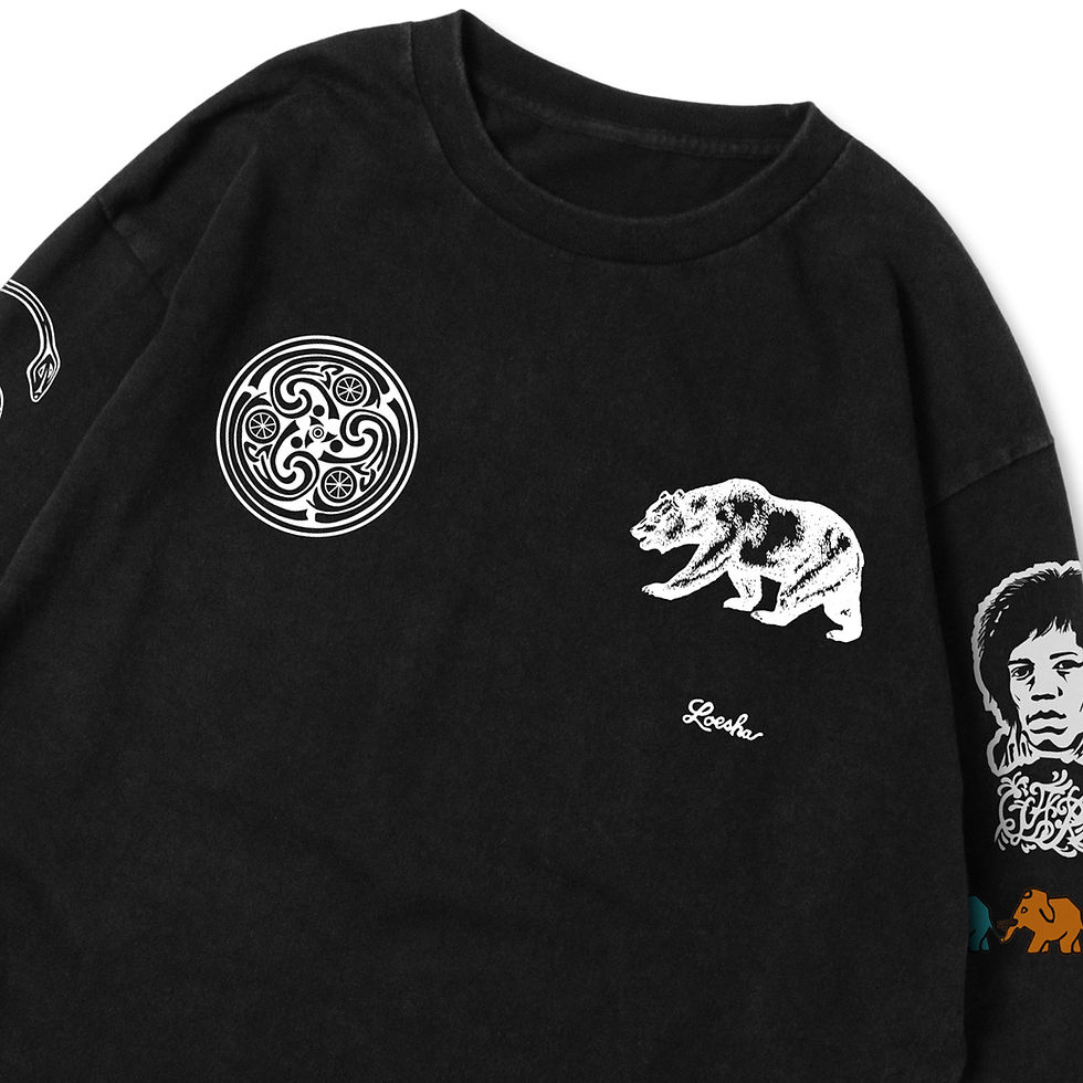 ภาพขนาดย่อ: 90s The Reign of the Bassist L/S Tee Blood Sugar Black