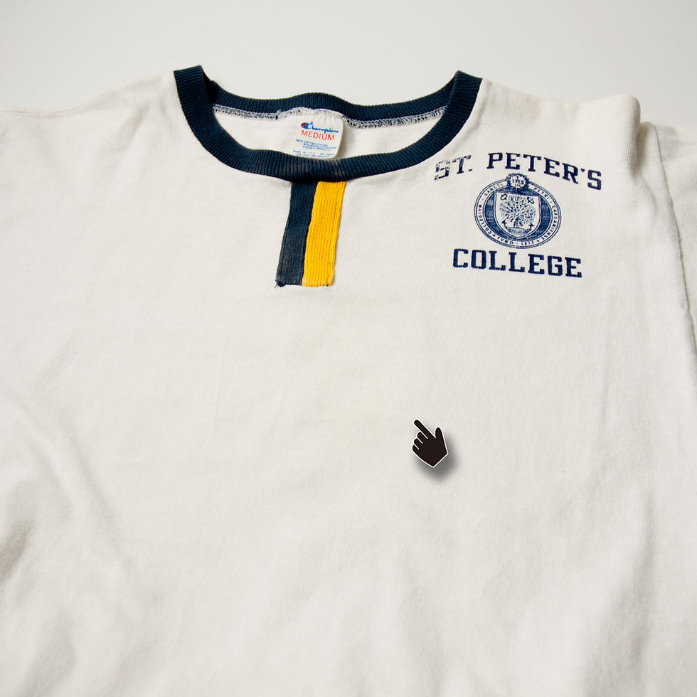 ภาพขนาดย่อ: 1980年代 チャンピオン チョコチン リンガーTシャツ MEDIUM