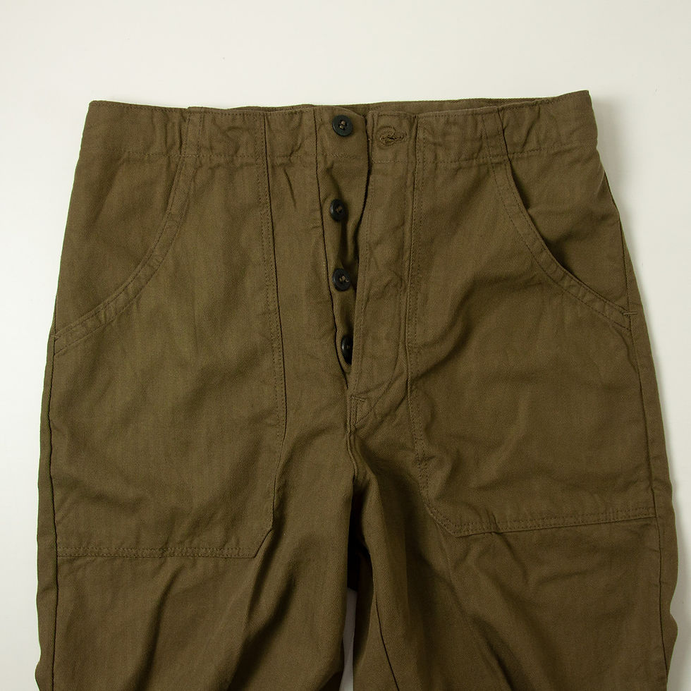 サムネイル： 1960年代 チェコスロバキア軍 コックパンツ オーバーダイ オリーブ