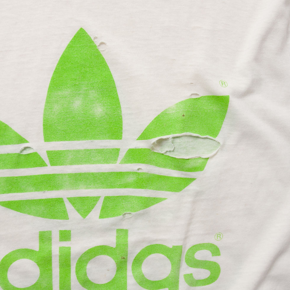 サムネイル： 1980s adidas Torefoil Logo Cotton T-Shirts Made in USA 1980年代 アディダス トレフォイル ロゴ Tシャツ アメリカ製