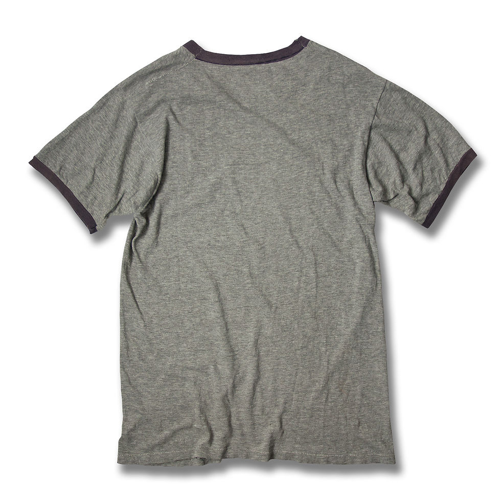 サムネイル： 1980年代 ミッキーマウス  黒リンガー Tシャツ 白靴