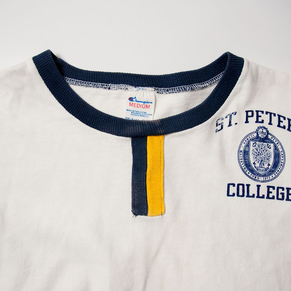 ภาพขนาดย่อ: 1980年代 チャンピオン チョコチン リンガーTシャツ MEDIUM