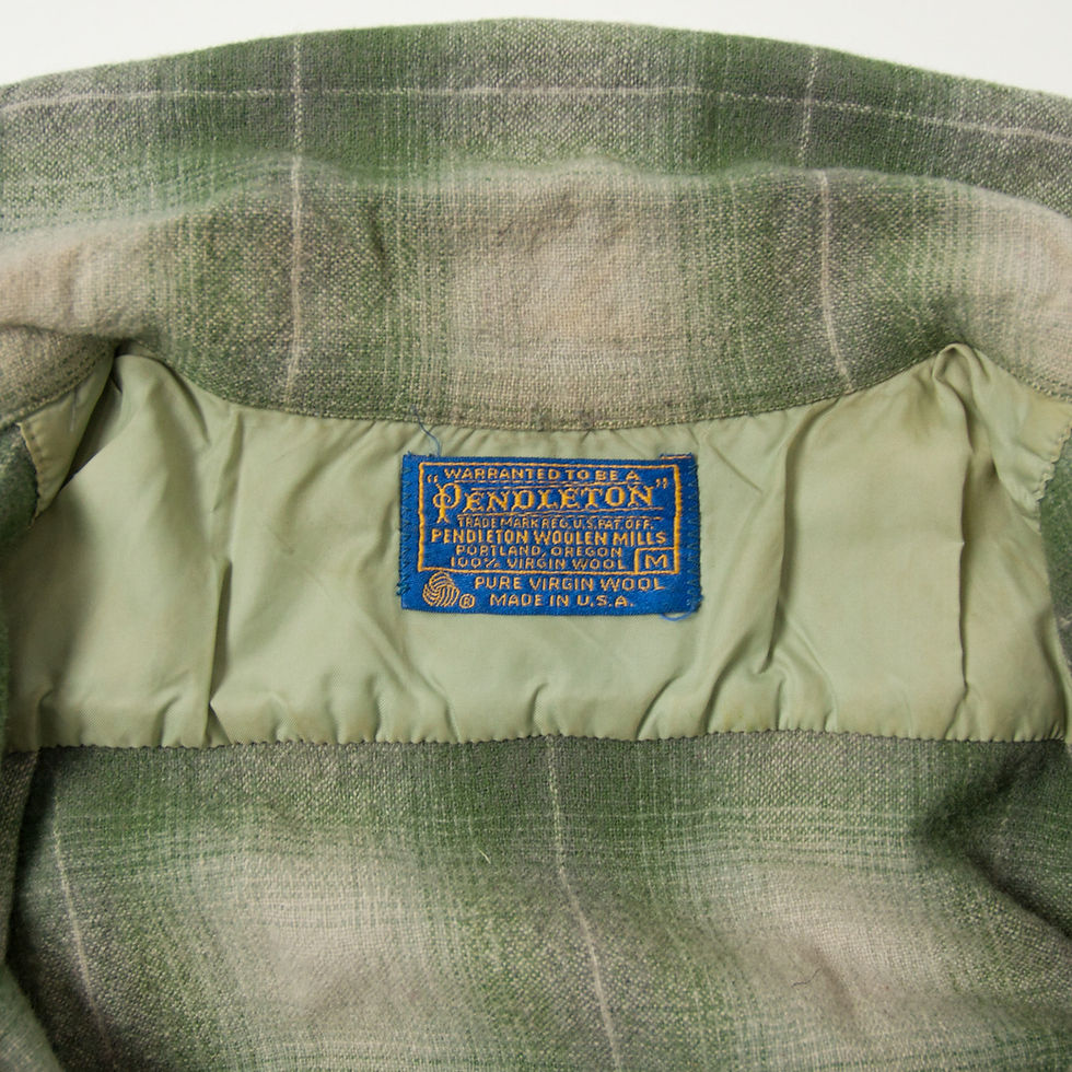 ภาพขนาดย่อ: 1970年代 ペンドルトン ボードシャツ 鶯（うぐいす）/グレー