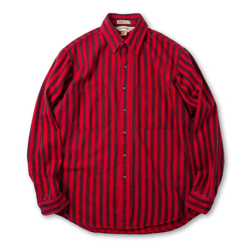 Freeway Red 1990s BIG MAC - ST.JOHN'S BAY Heavy Flannel Shirts Stripe Red | FREEWAY ...