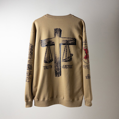 Cape Fear Max Cady Tattoo SWEAT SHIRT CREAM | FREEWAY WEB STORE 