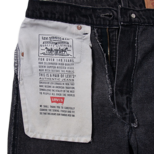 W33 L32 1990s Levi's 505 Salfa Black Jeans Made in USA | FREEWAY