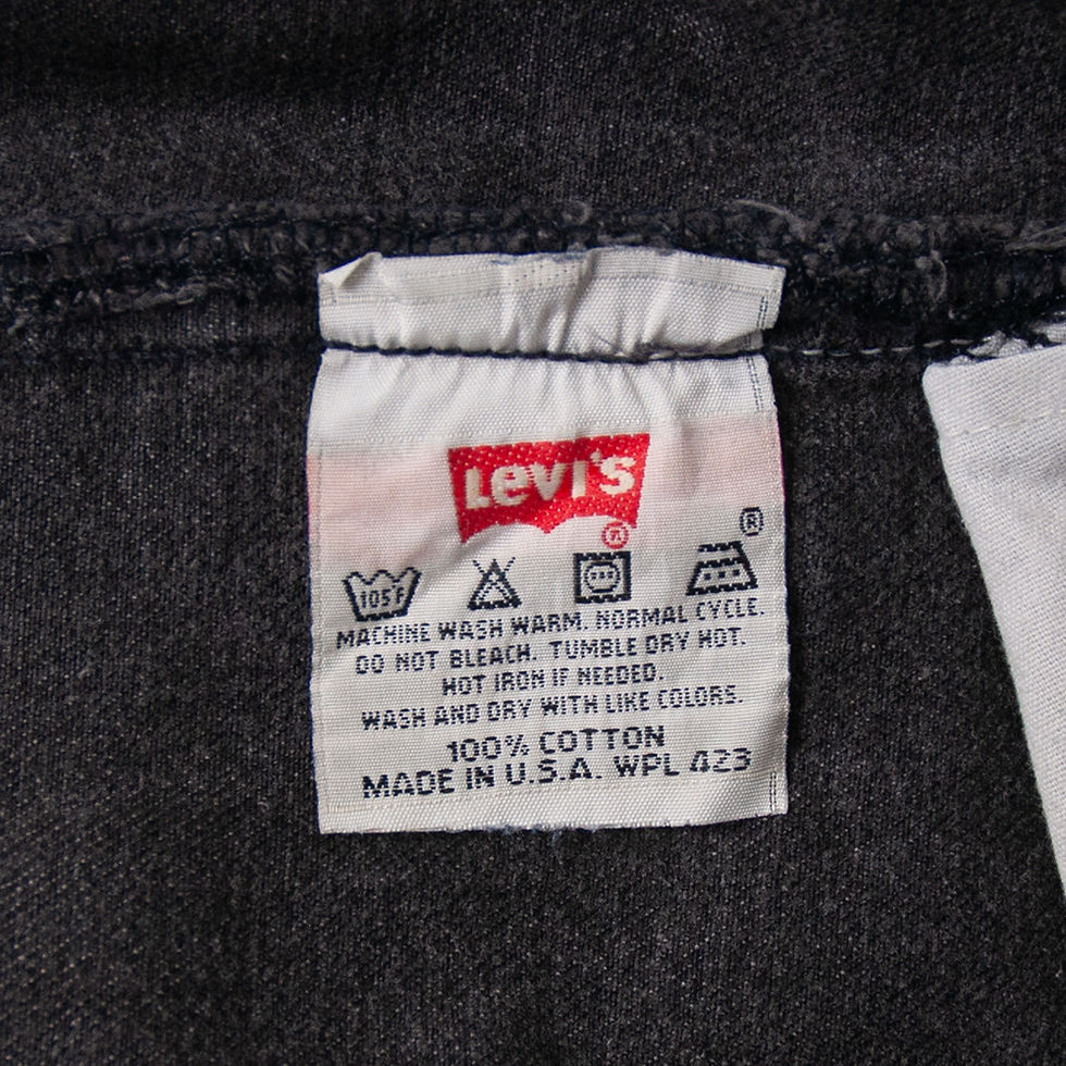W36 L30 1995s Levi's 501 Sulfer Black Jeans Made in USA