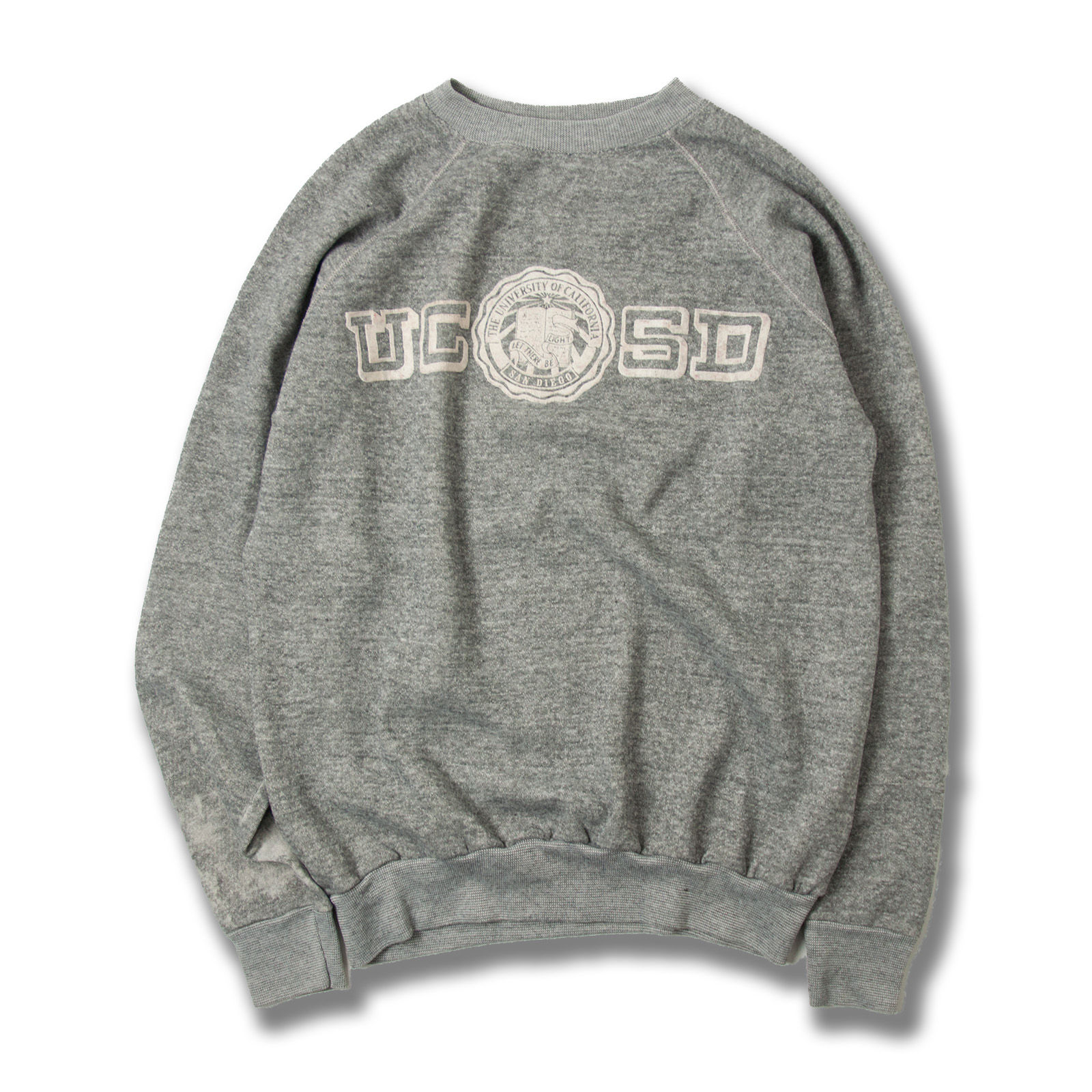 1980年代 UCSD ラグランスリーブ スウェット カレッジ物