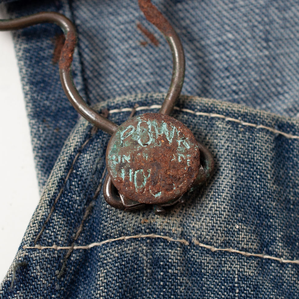 ภาพขนาดย่อ: 1950s VINTAGE POWR HOUSE DENIM OVERALL / 1950年代 ビンテージ パワーハウス デニムオーバーオール