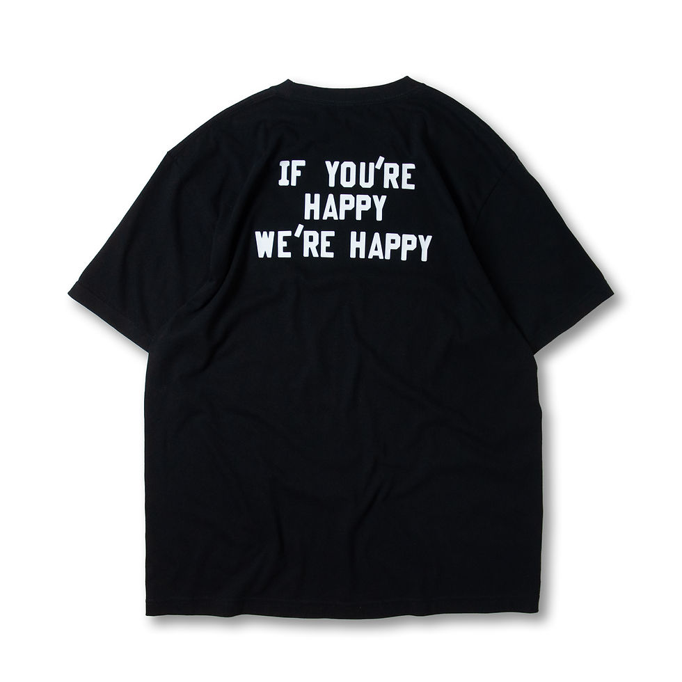 섬네일: IF YOU'RE HAPPY T Shirt 【1980 Black】