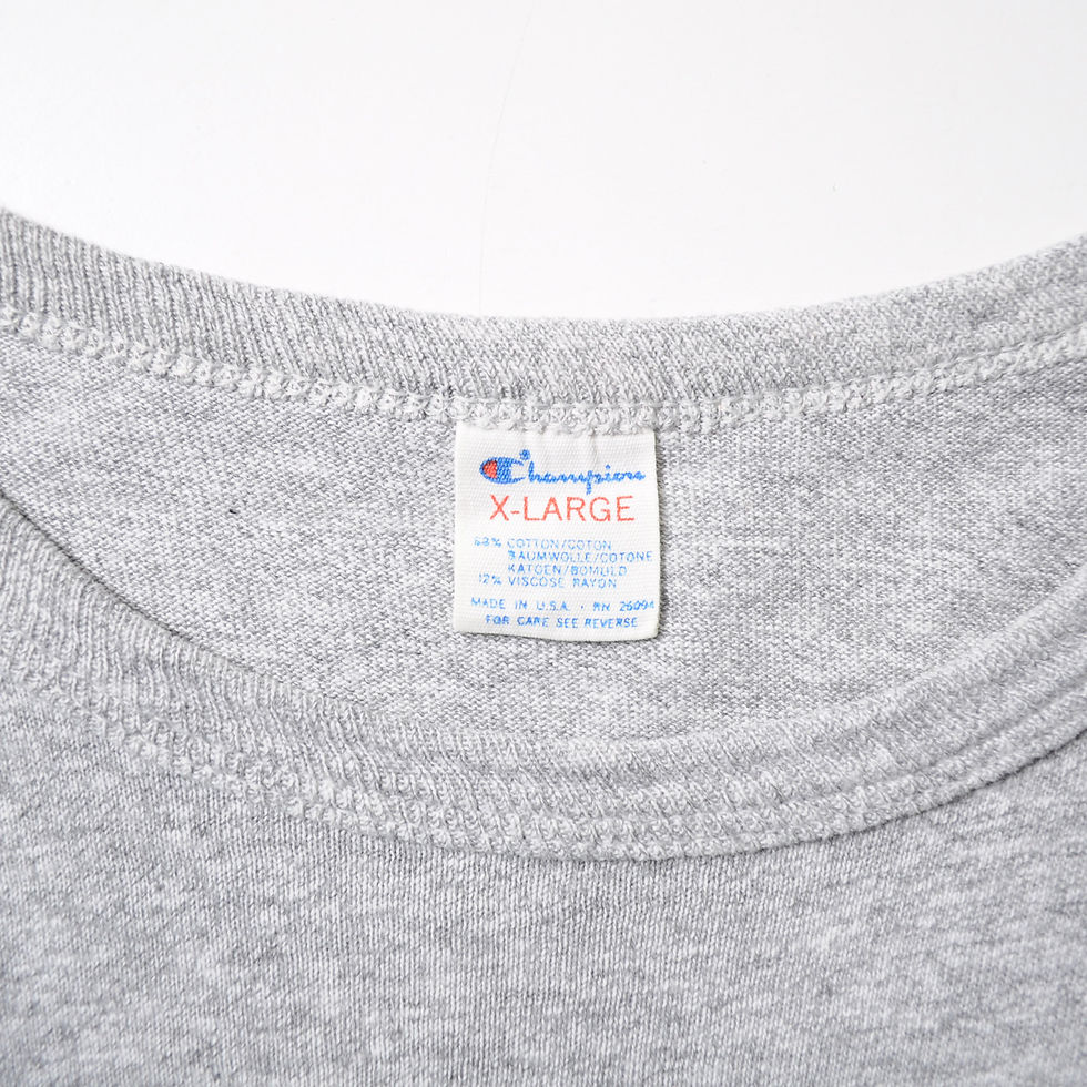ภาพขนาดย่อ: 1980年代 チャンピオン グレー杢 Tシャツ 無地 コットントリコタグ 88/12