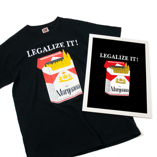 L】1990年代 LEGALIZE IT マルボロモチーフ マリファナ 解禁せよ T 