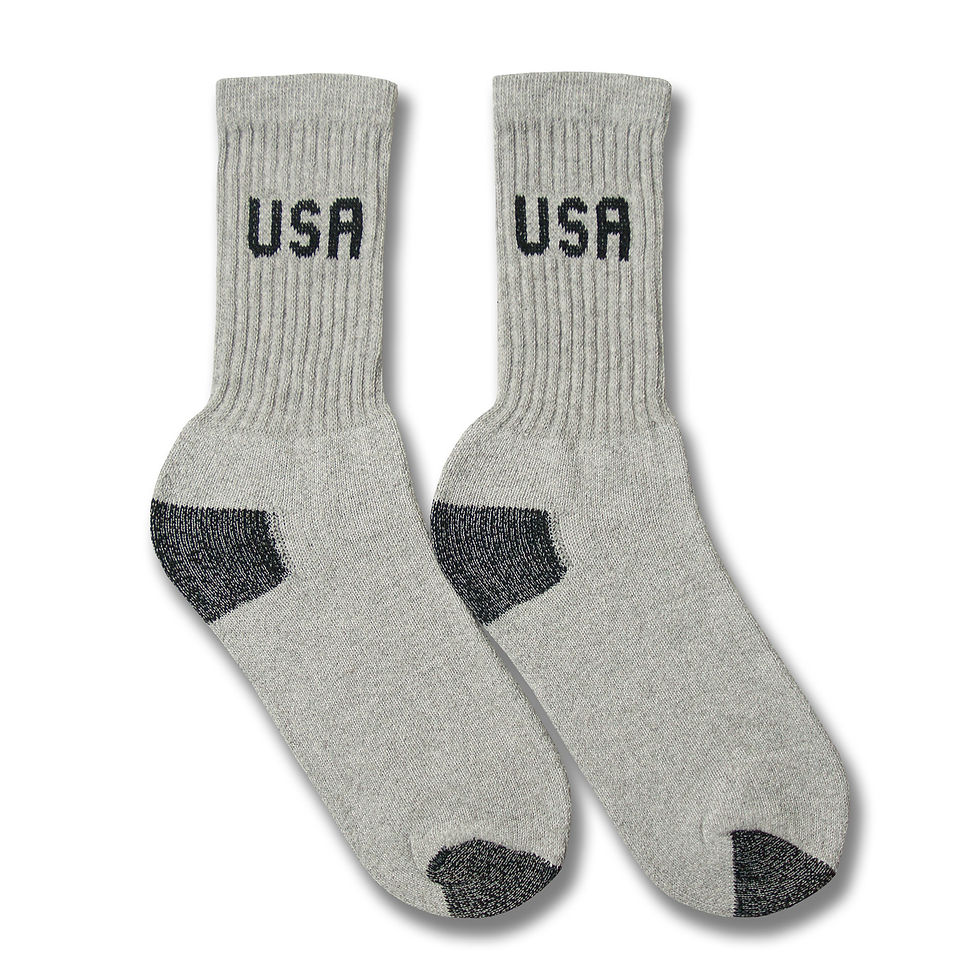 Thumbnail: アラバマホールセールソックス "USA ソックス" MADE IN USA GRAY 6-8