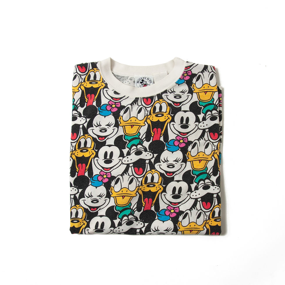 1990年代 ビンテージ ミッキーマウス 総柄 Tシャツ M-27