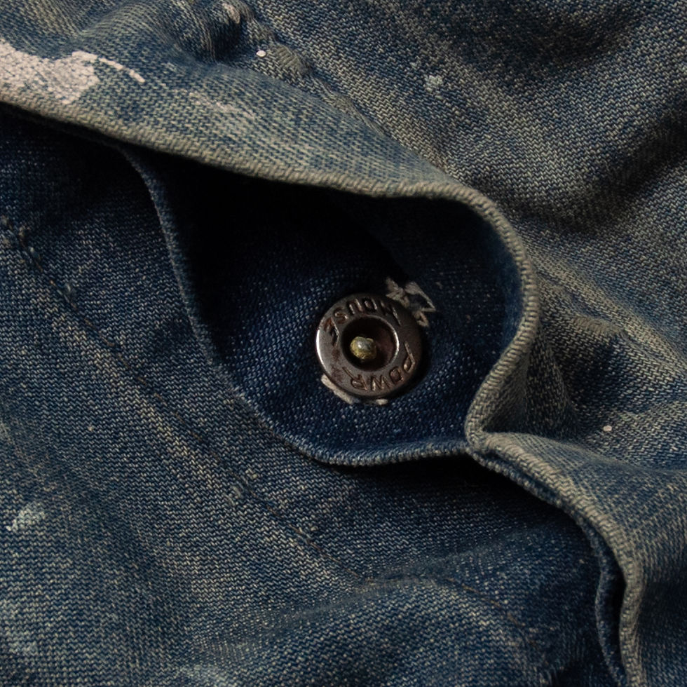 ภาพขนาดย่อ: 1950s VINTAGE POWR HOUSE DENIM OVERALL / 1950年代 ビンテージ パワーハウス デニムオーバーオール