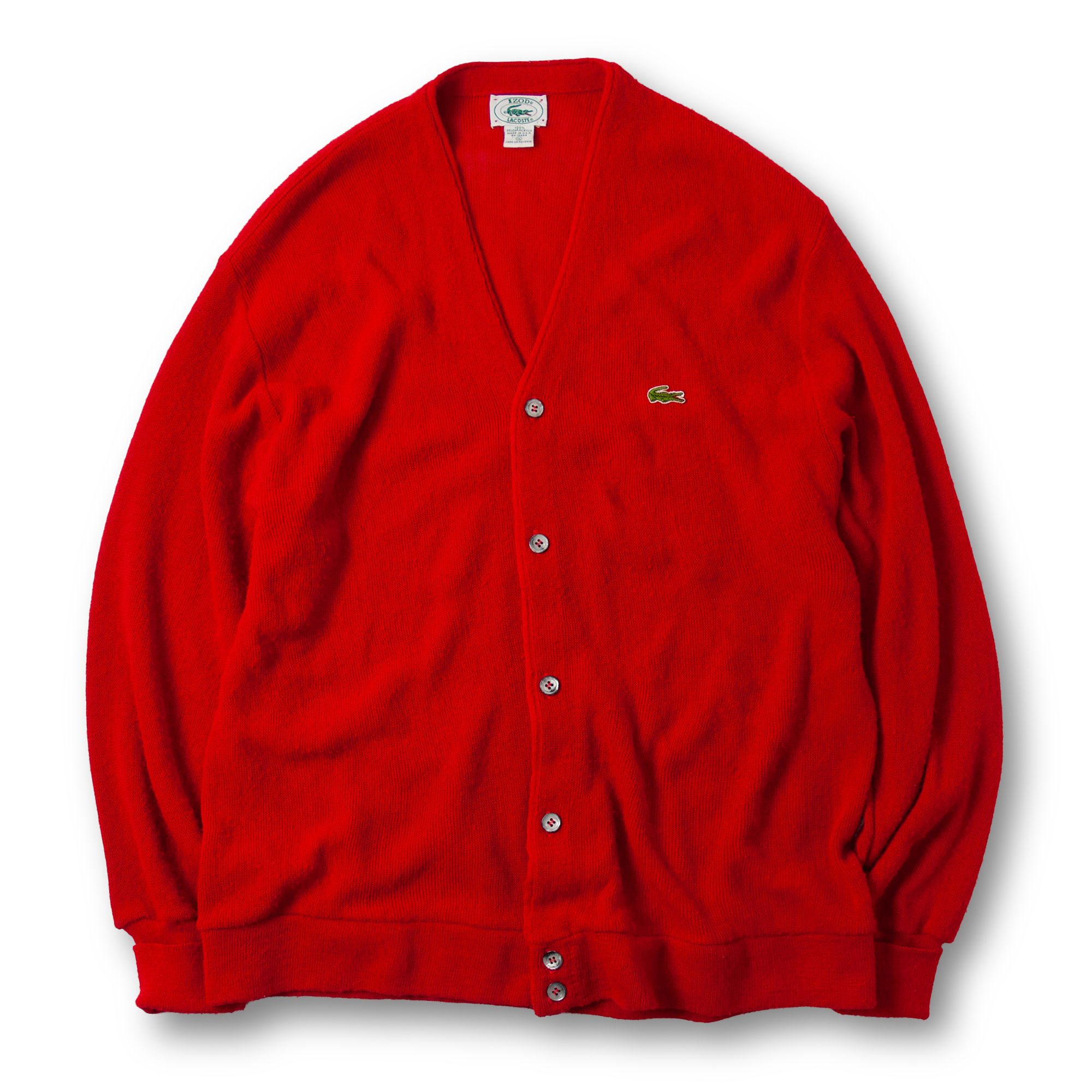 1990s Lacoste Acrylic Cardigan Made in U.S.A. / 1990年製 ラコステ アクリルカーディガン アメリカ製