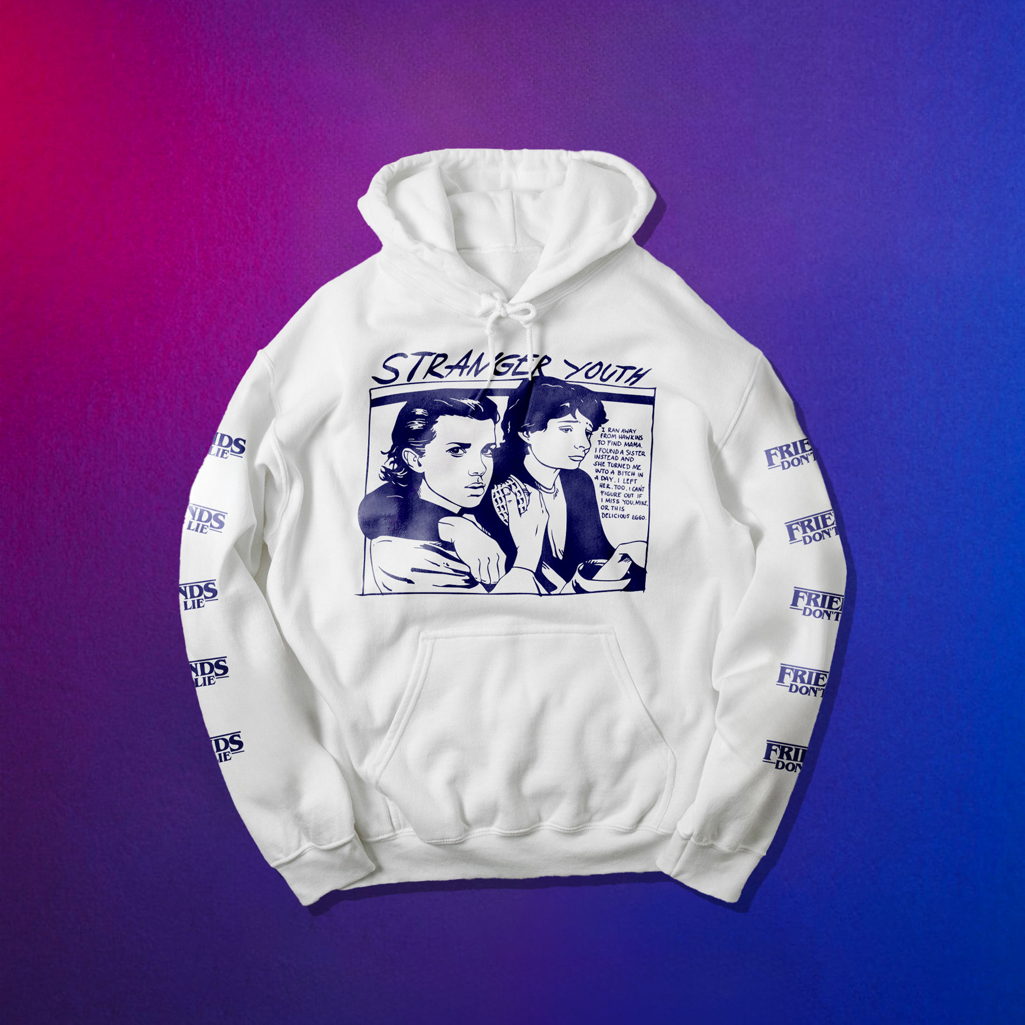 STRANGER YOUTH HOODIE SnowBall White “Max” Edition