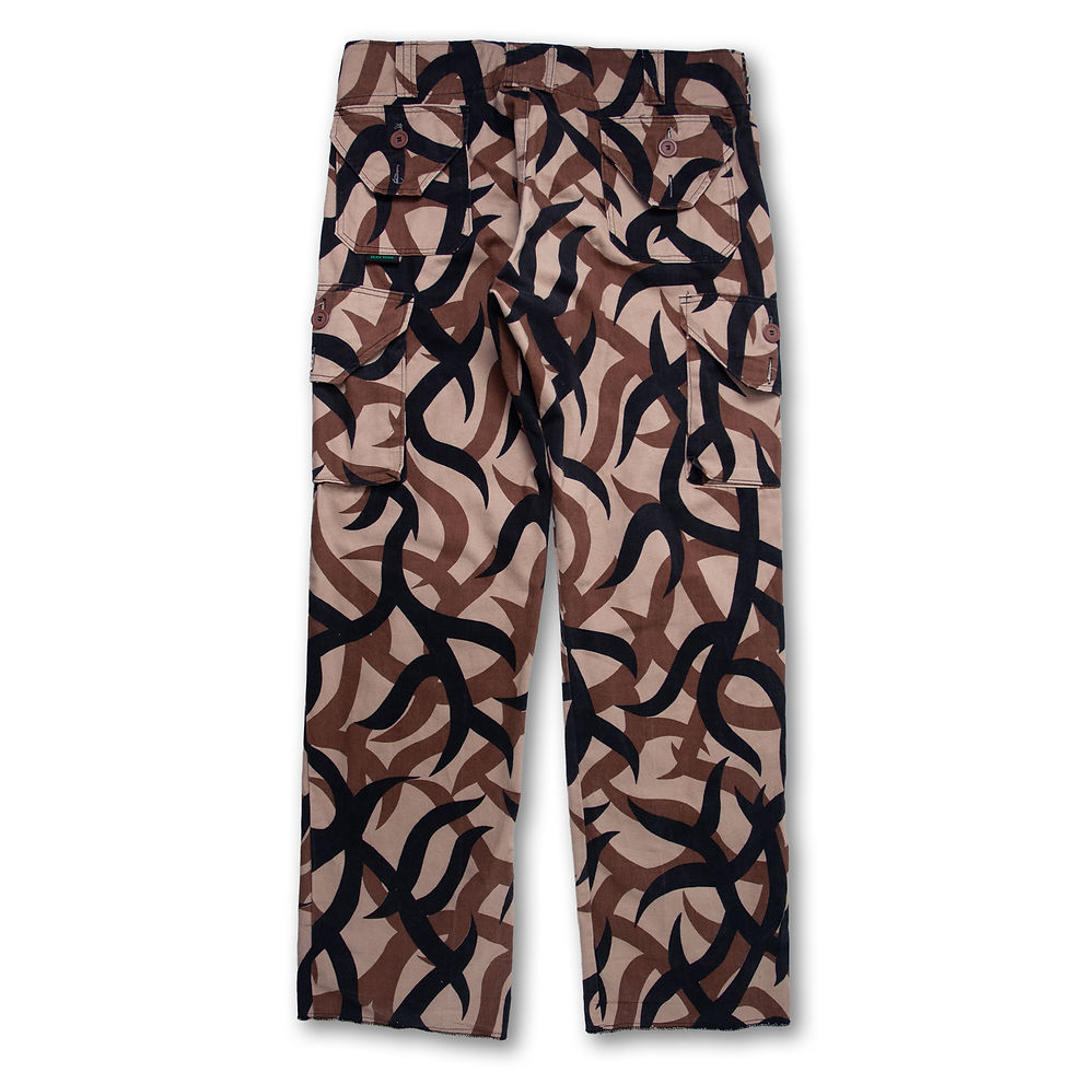 Thumbnail: 1990s DAYONE CAMOUFLAGE Tribal Camo Chamois Cloth Trousers  1990年代 デイワン カモフラージュ トライバルカモ シャモアクロス トラウザーズ