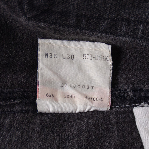 W36 L30 1995s Levi's 501 Sulfer Black Jeans Made in USA | FREEWAY