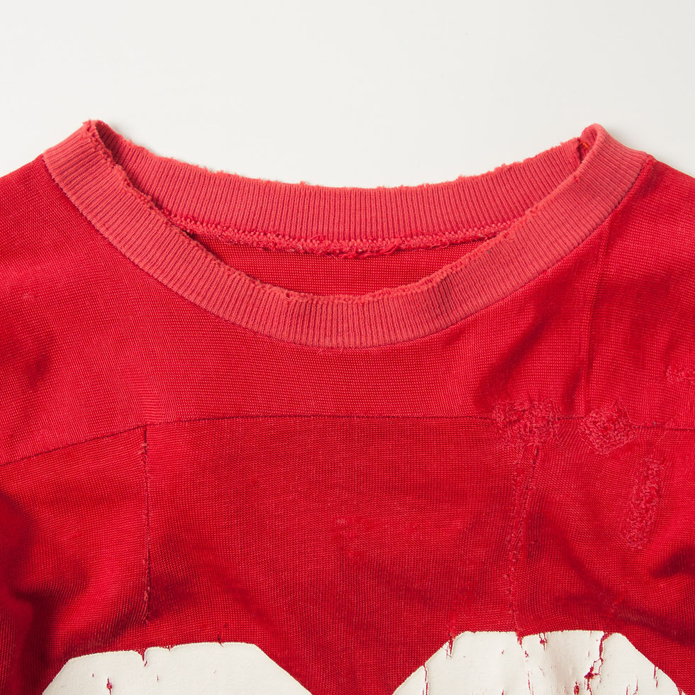 섬네일: 1970年代 チャンピオン アセテートレーヨン フットボール Tシャツ ジャンクコンディション
