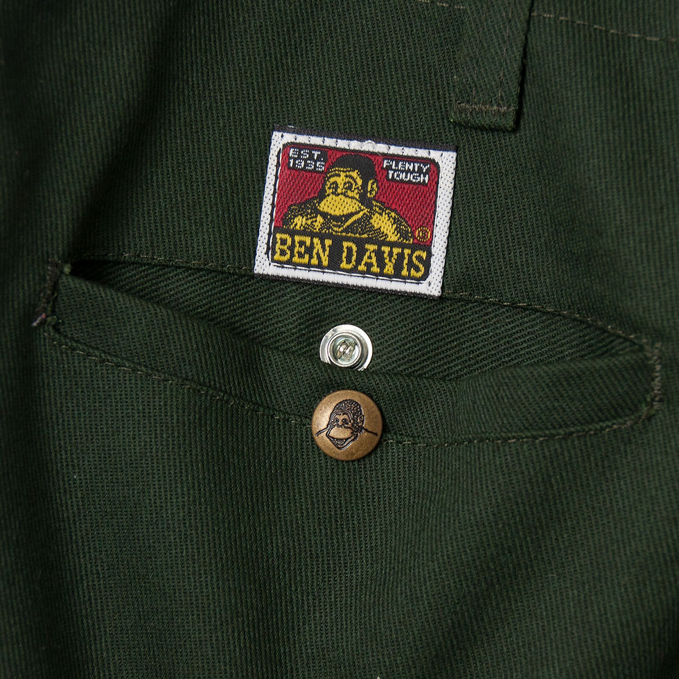 ภาพขนาดย่อ: 1990年代 アメリカ製 BEN DAVIS ORIGINAL BEN'S ワークパンツ オリーブ W29