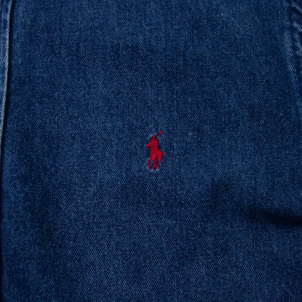 ภาพขนาดย่อ: 1990s POLO COUNTRY Denim Dungaree Shirts 1990年代 ポロカントリー デニムダンガリーシャツ
