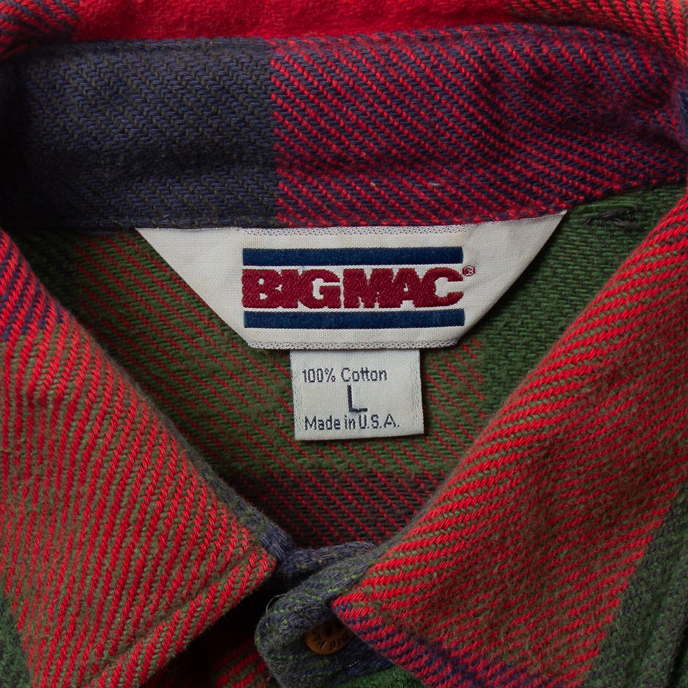 1980s BIGMAC Heavy Flannel Shirts Asymmetry Color 1980年代 ビッグマック ヘビーフランネルシャツ アシンメトリーカラー