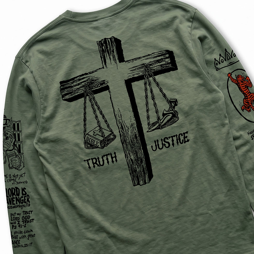 縮圖：CAPE FEAR Tattoo Art L/S Tee Swamp Olive  ケープ・フィアー タトゥーアート  ロングスリーブ Tシャツ スワンプオリーブ