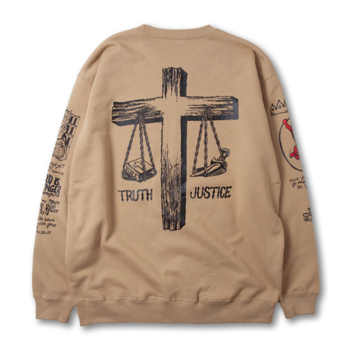 Cape Fear Max Cady Tattoo SWEAT SHIRT CREAM | FREEWAY WEB STORE 