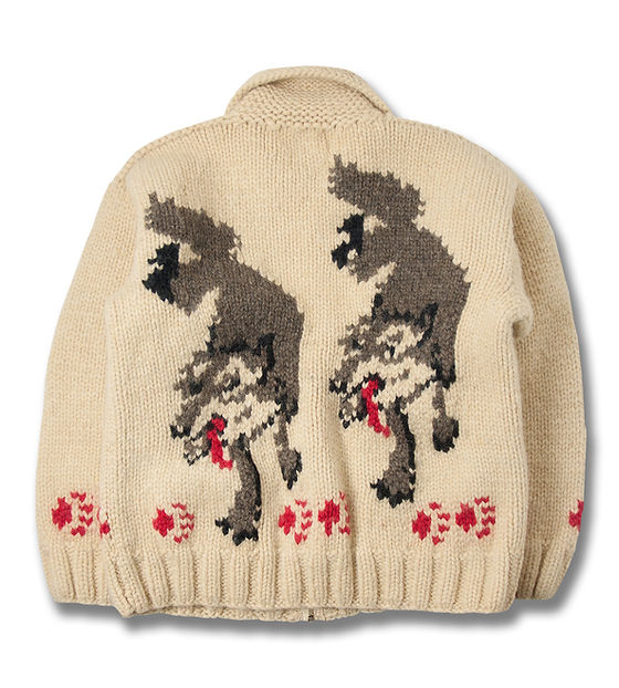 1950-60年代 ビンテージ ウルフ柄 カウチンセーター | FREEWAY WEB STORE