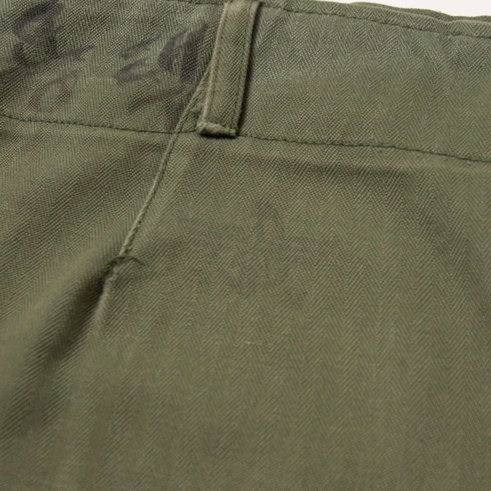 サムネイル： 1940-50s Korean Army Herringbone Shorts  1940-50年代 韓国軍 ヘリンボーン ショーツ