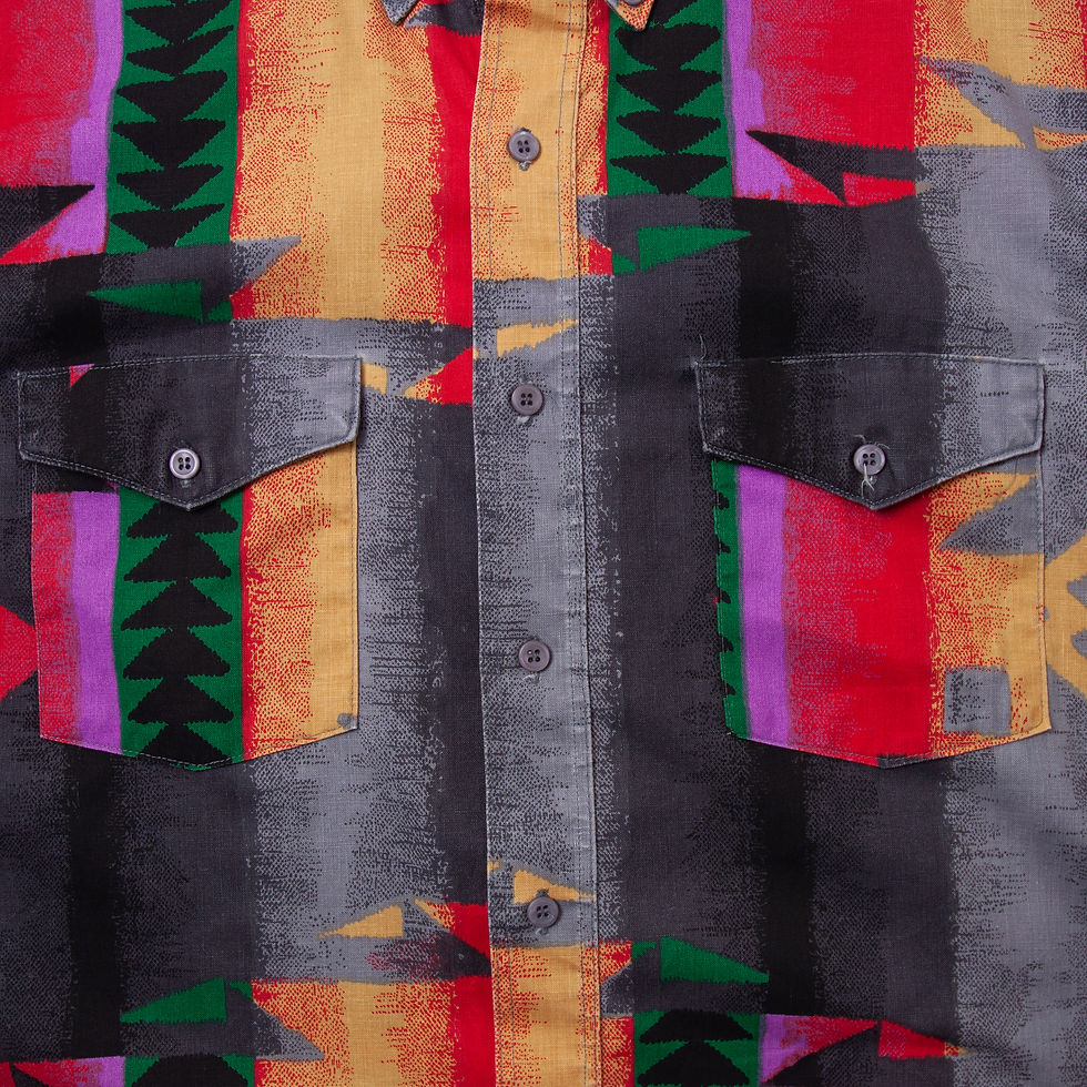 ภาพขนาดย่อ: 1980s WRANGLER Native American Pattern Western Shirts 1980年代 ラングラー ネイティヴアメリカン柄 ウエスタンシャツ