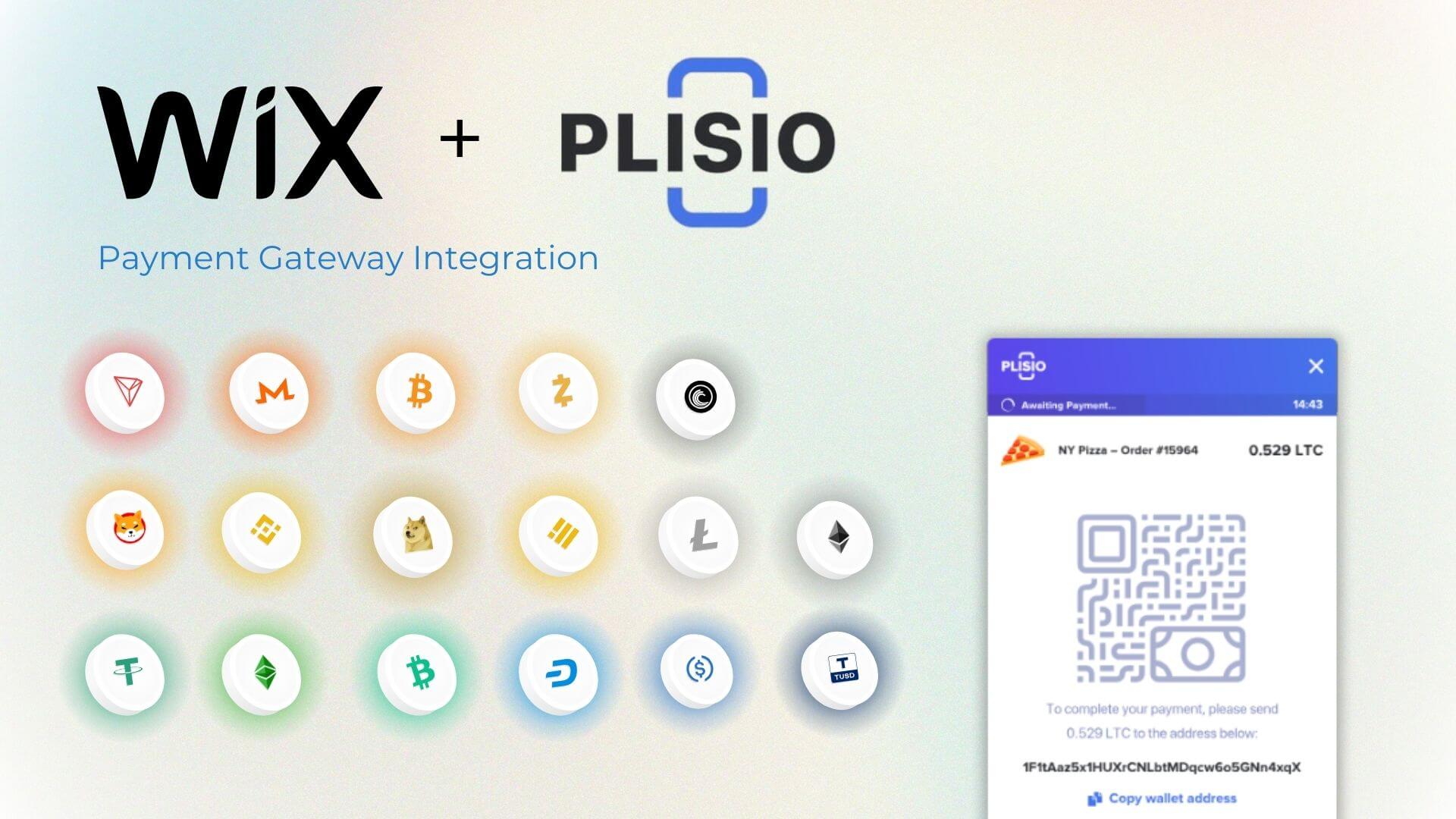 How to Accept Crypto Payments on Wix Using Plisio