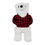 Thumbnail: Tall Tails Plaid Polar Bear with Squeaker
