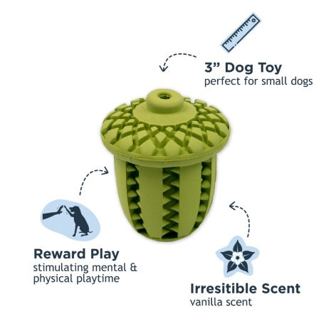 Thumbnail: Tall Tails Natural Rubber Acorn Reward Dog Toy