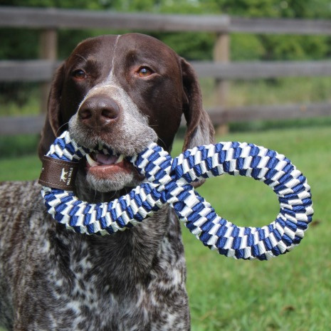Navy Infinity Braided Tug Toy - Main Image