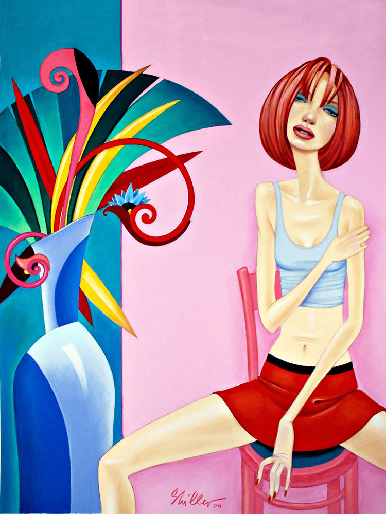 Red Head Print