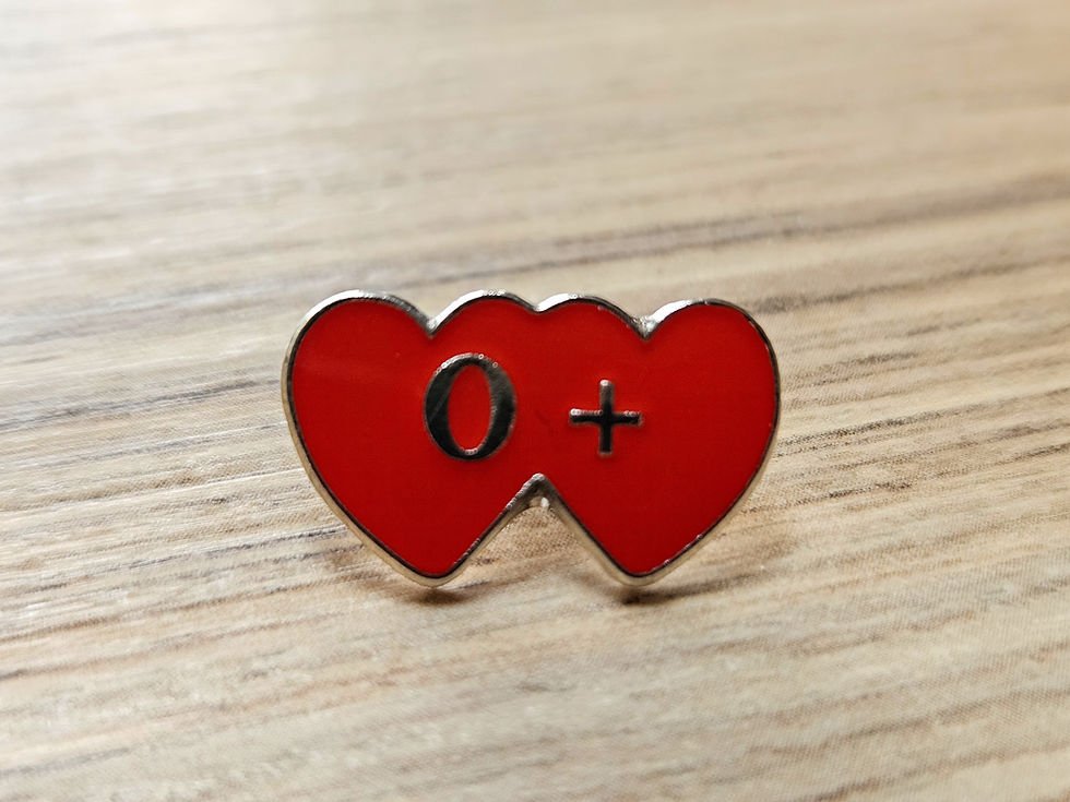 My blood donor badge, recieved after my 5th donation - a small symbol of big personal growth