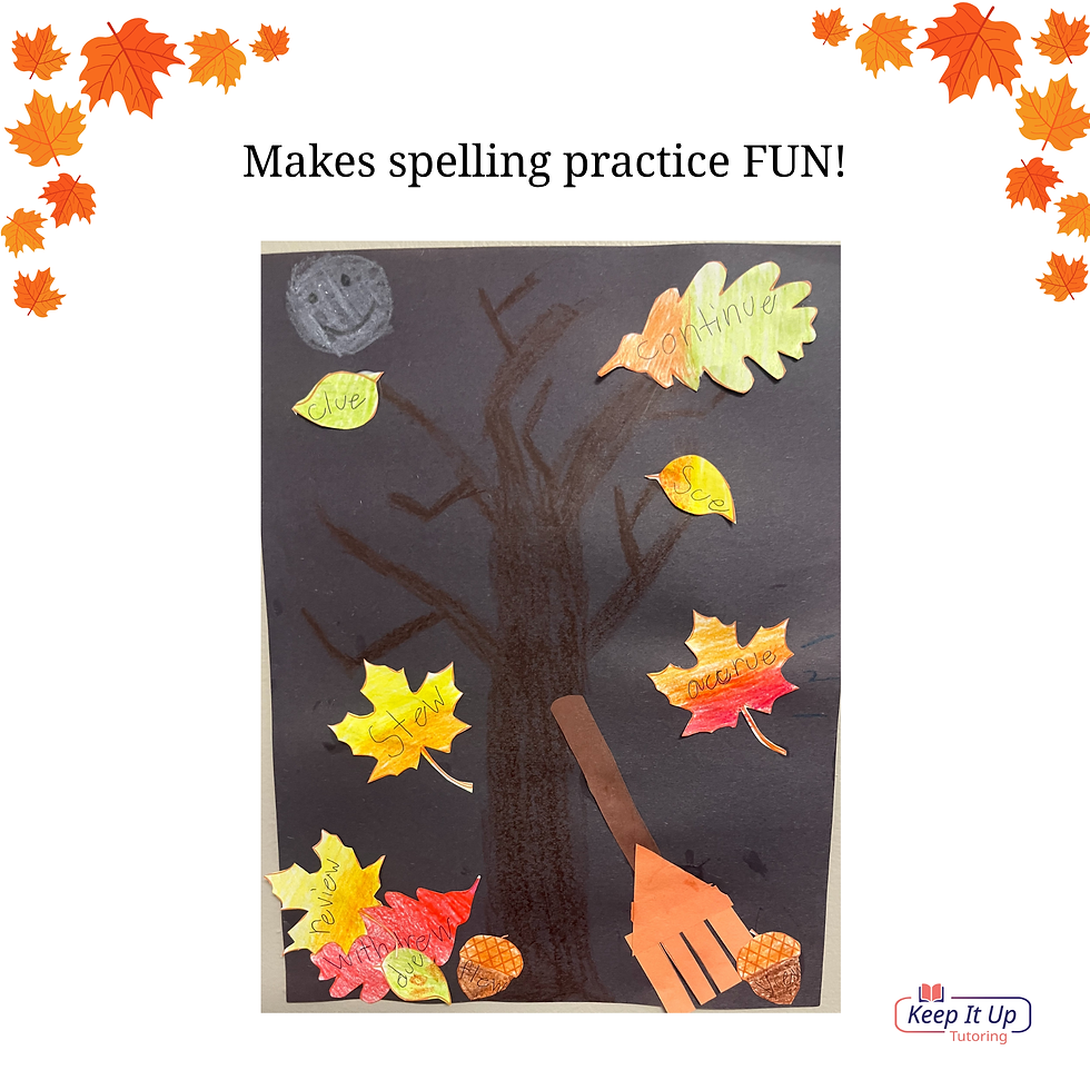 Thumbnail: Rake Up the Words: Fall Reading & Spelling Craftivity