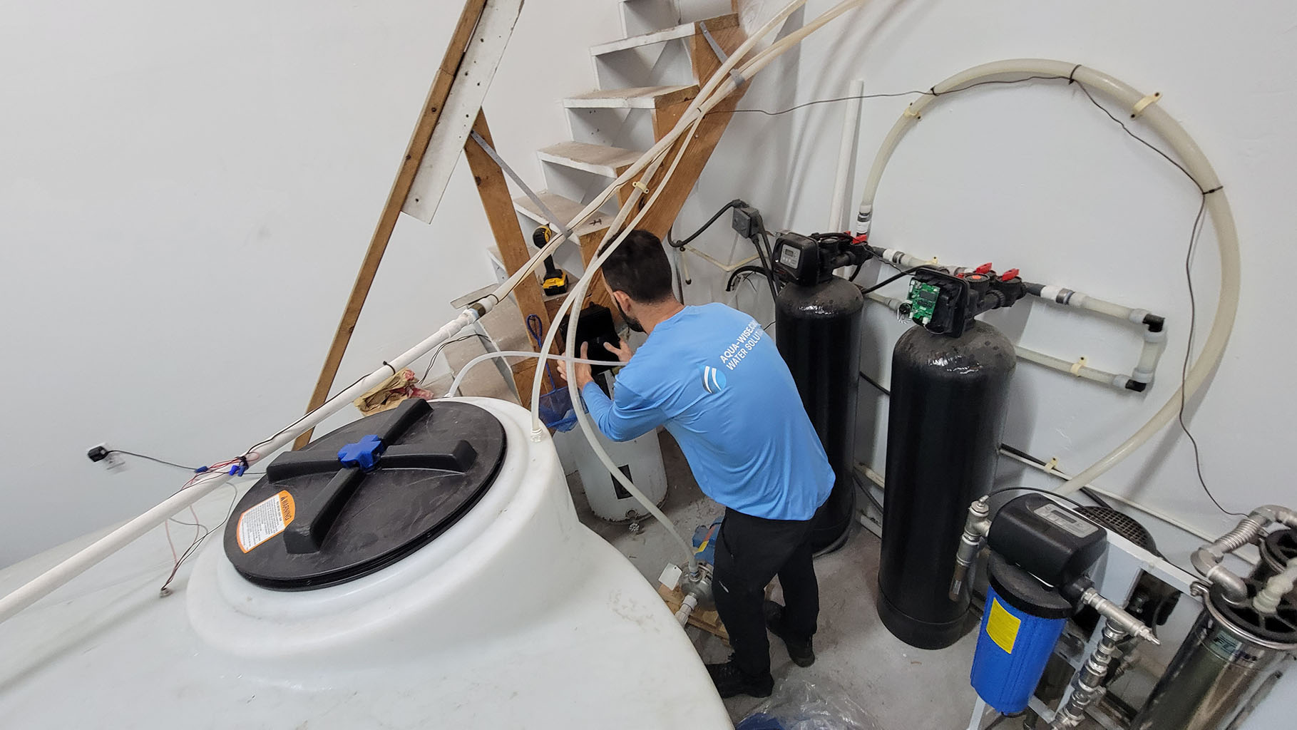Commercial RO water treatment system installed in Naples facility
