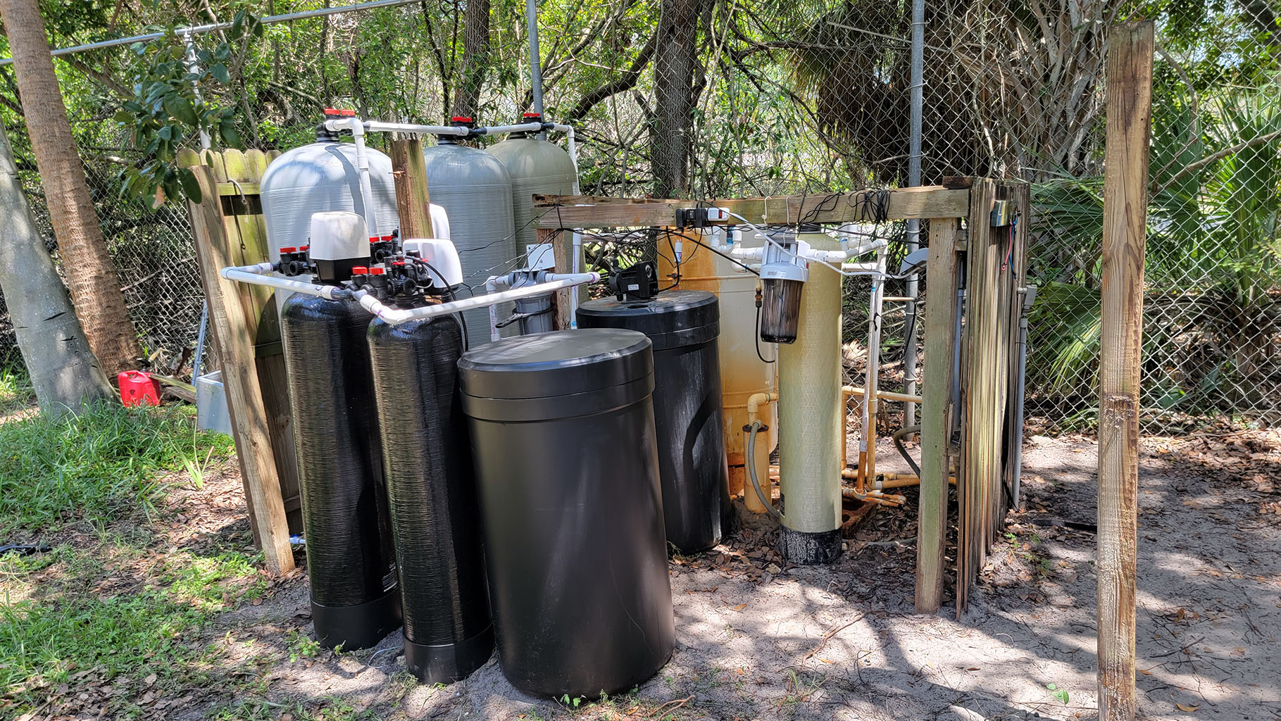 Industrial Water Softener System installed at a Sarasota manufacturing plant.