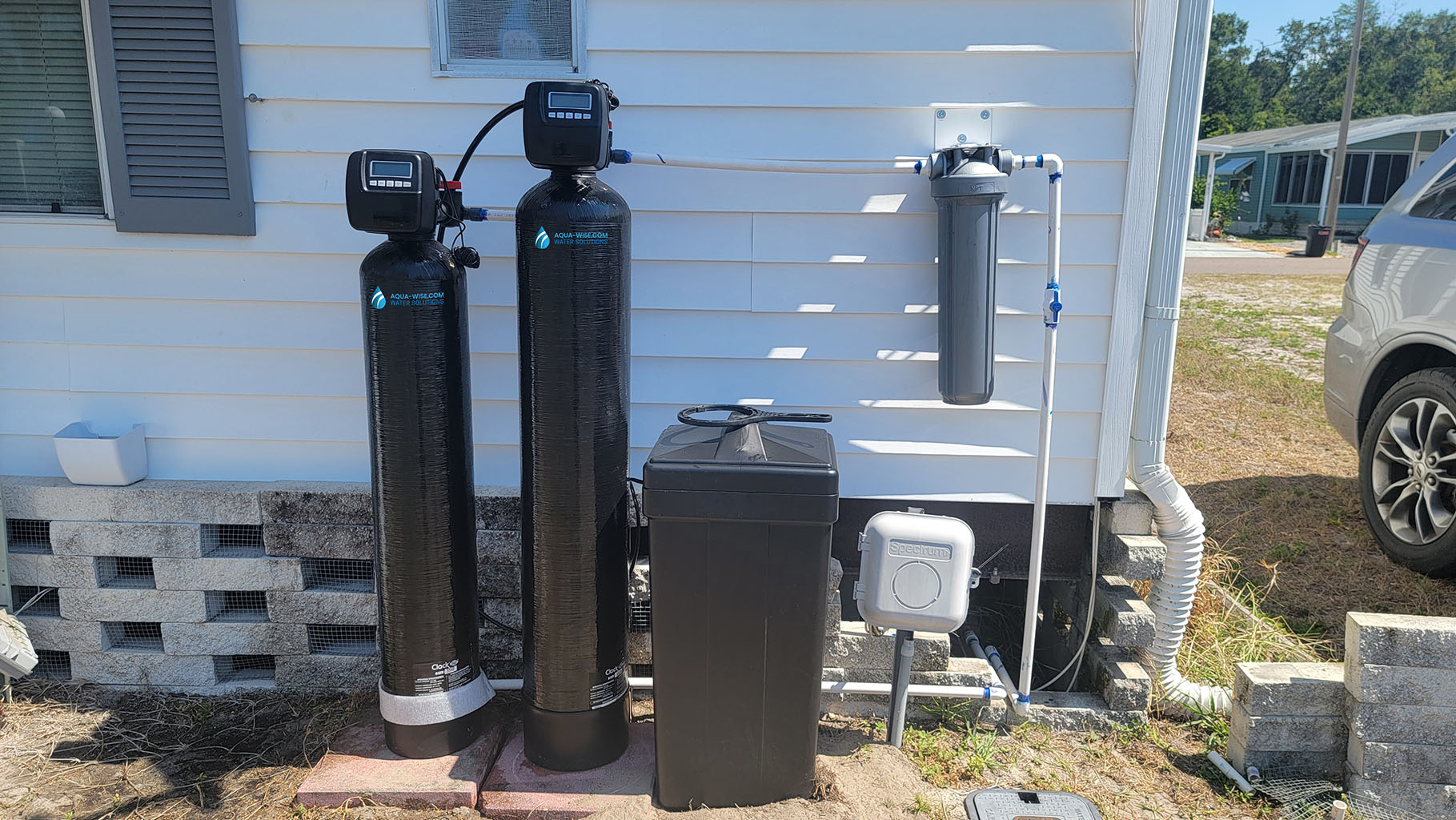 Commercial well water treatment system in Naples