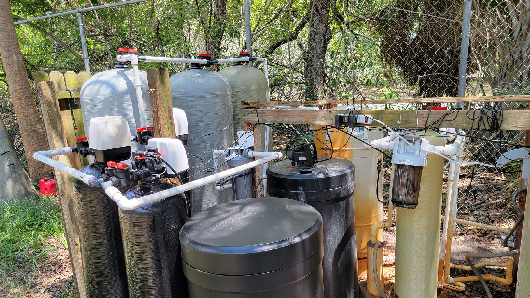 Industrial water softener system installation in Sarasota commercial facility