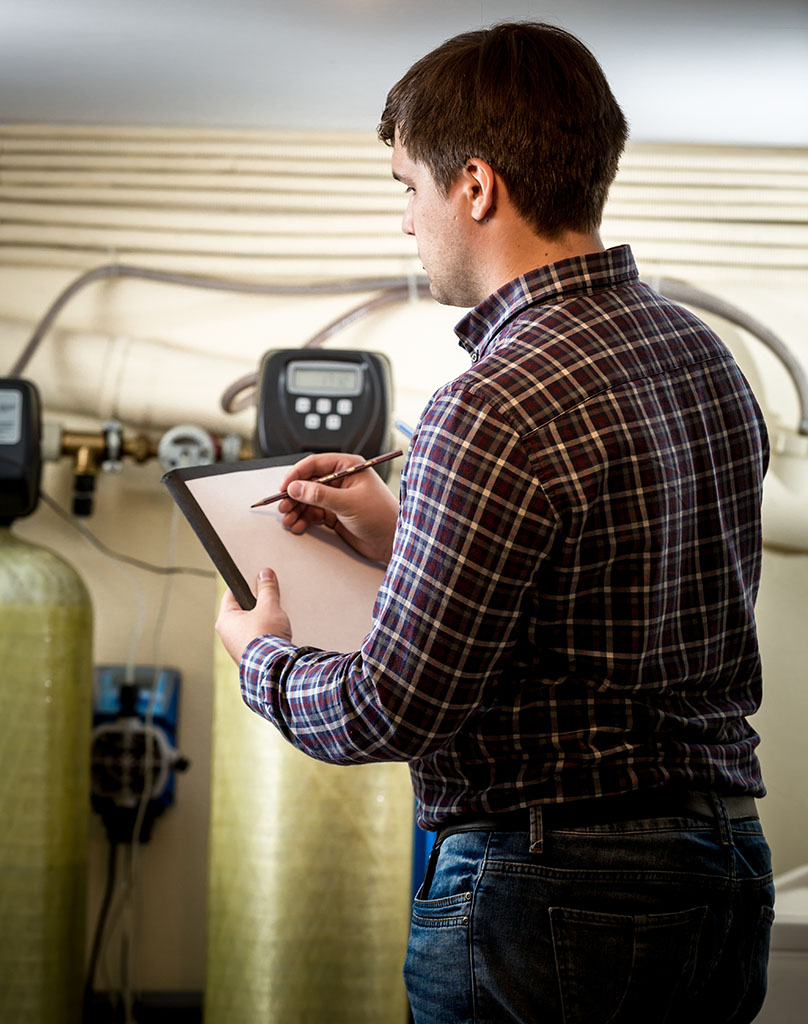 Industrial water softener system installation in Sarasota commercial facility