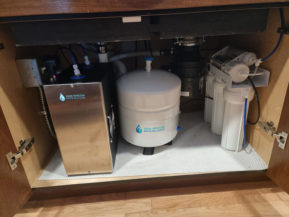 Image depicting AquaPure Reverse Osmosis System in use