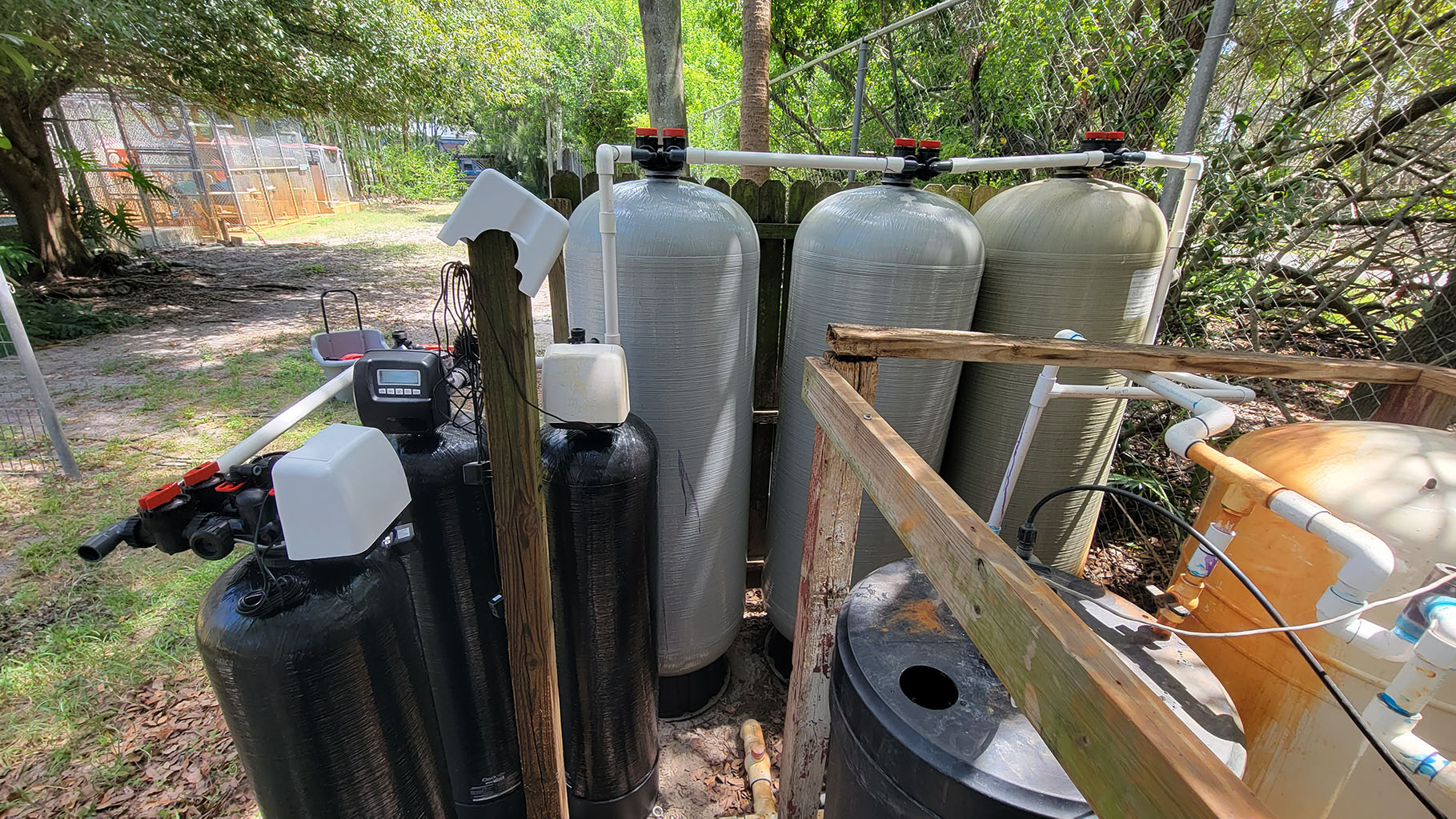 Industrial water softener system installation in Sarasota commercial facility